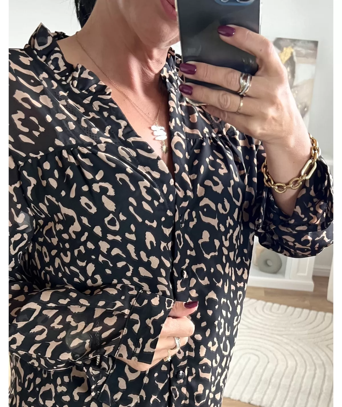 La boutique de Lilie Chemises>CHEMISE GWENOLA Noir