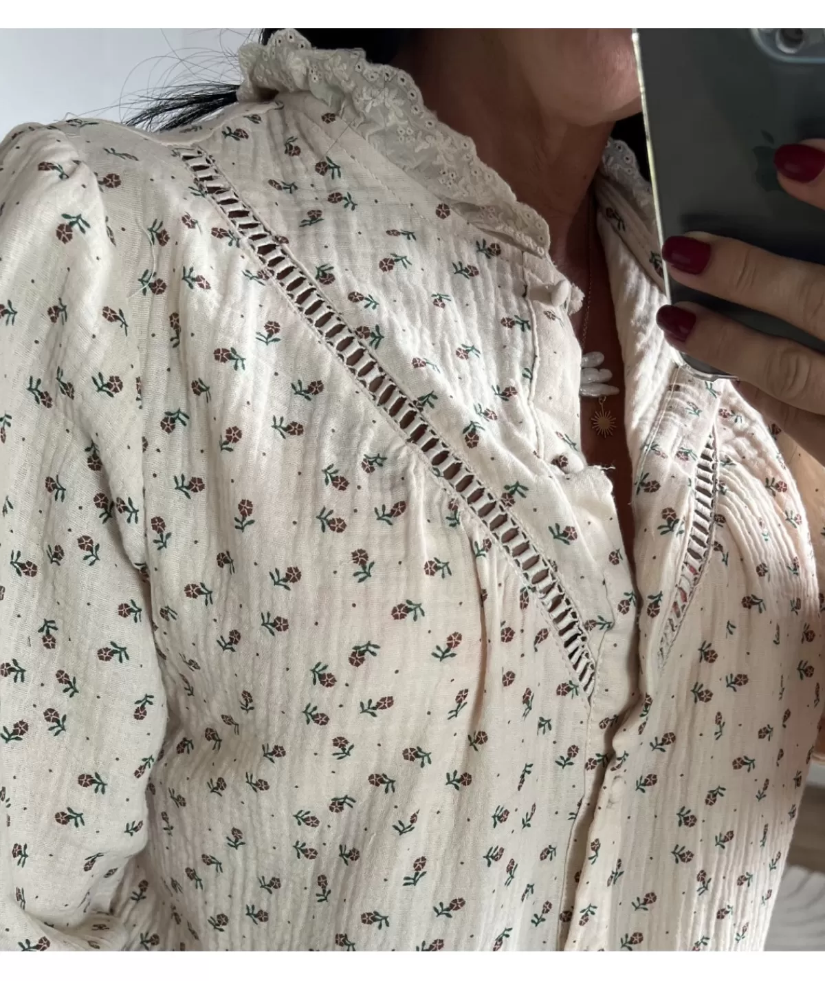 La boutique de Lilie Chemises>CHEMISE GWENOLA Beige