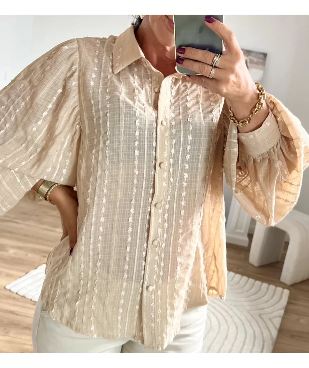 La boutique de Lilie Chemises>CHEMISE IGORE Beige