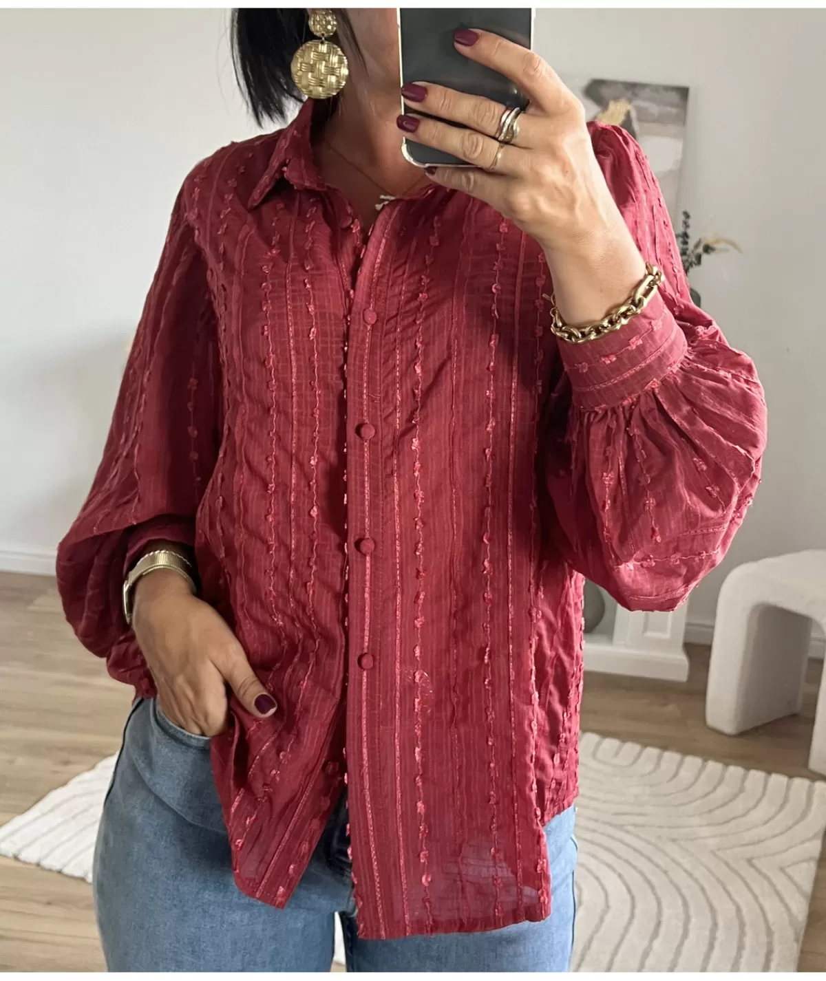 La boutique de Lilie Chemises>CHEMISE IGORE Bordeaux