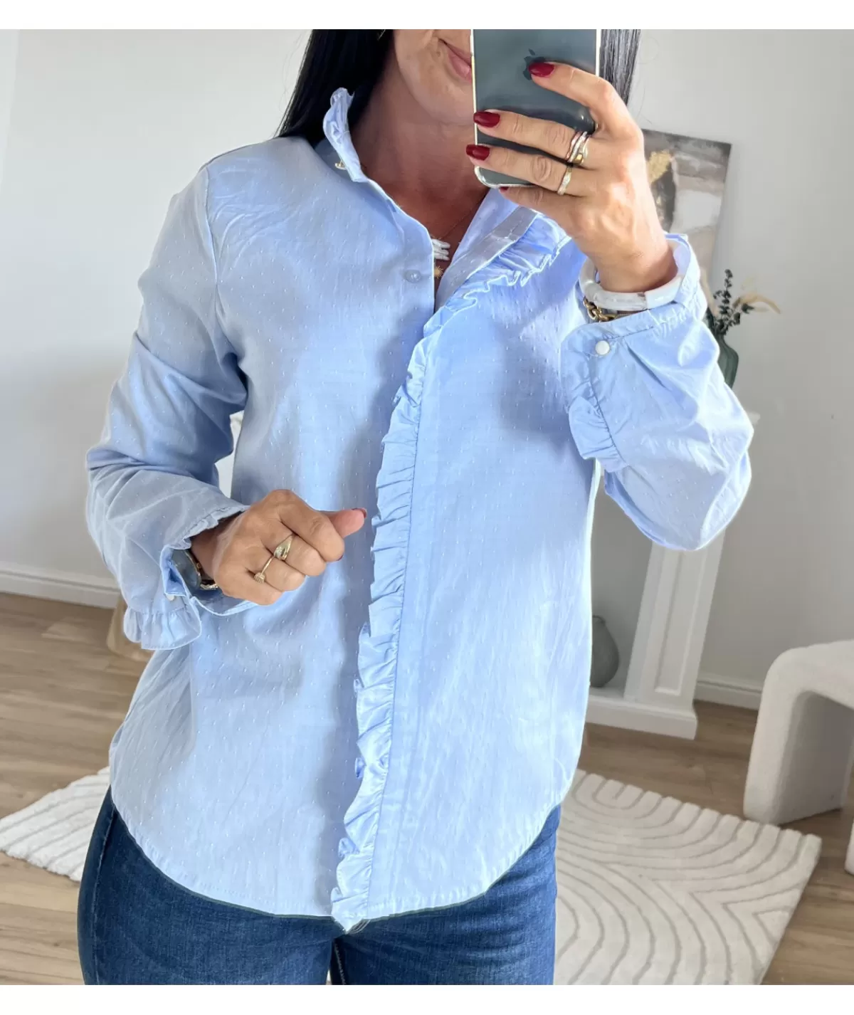La boutique de Lilie Chemises>CHEMISE ILONA Bleu