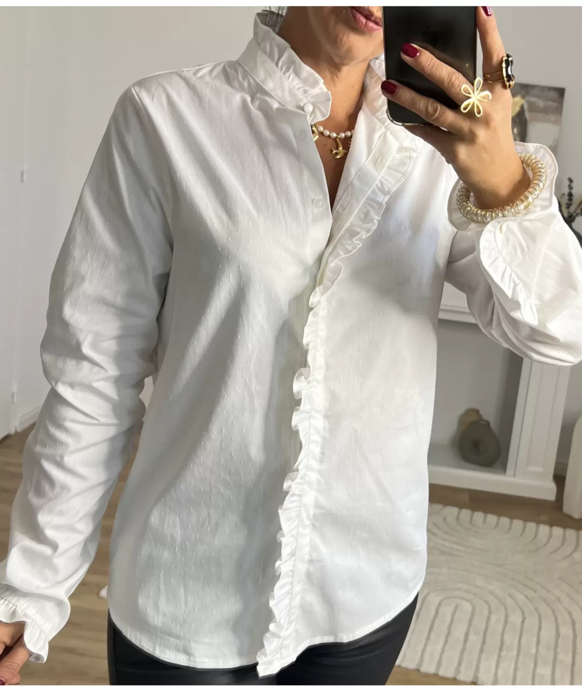 La boutique de Lilie Chemises>CHEMISE ILONA Blanc