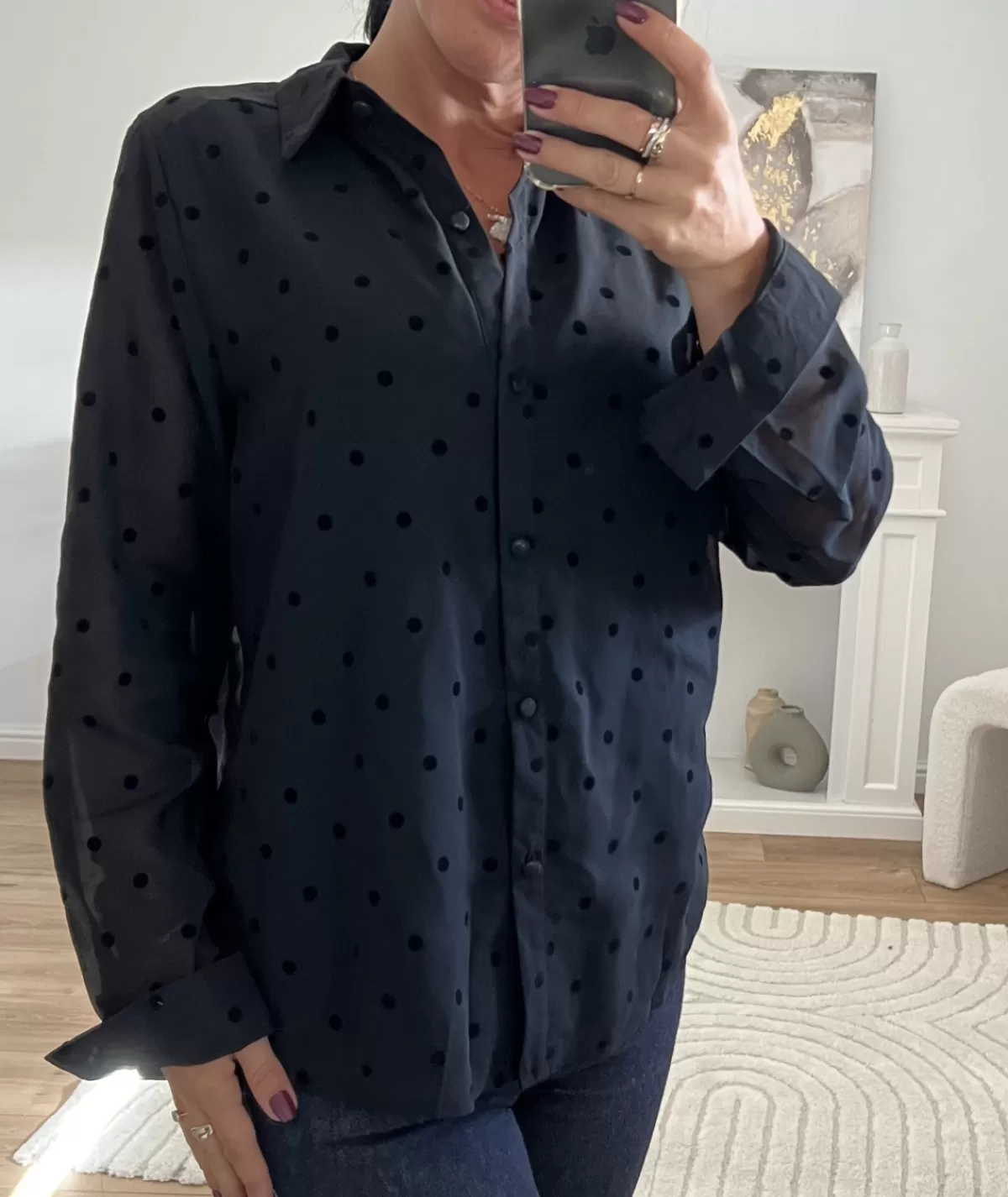 La boutique de Lilie Chemises>CHEMISE ISABELLE Noir