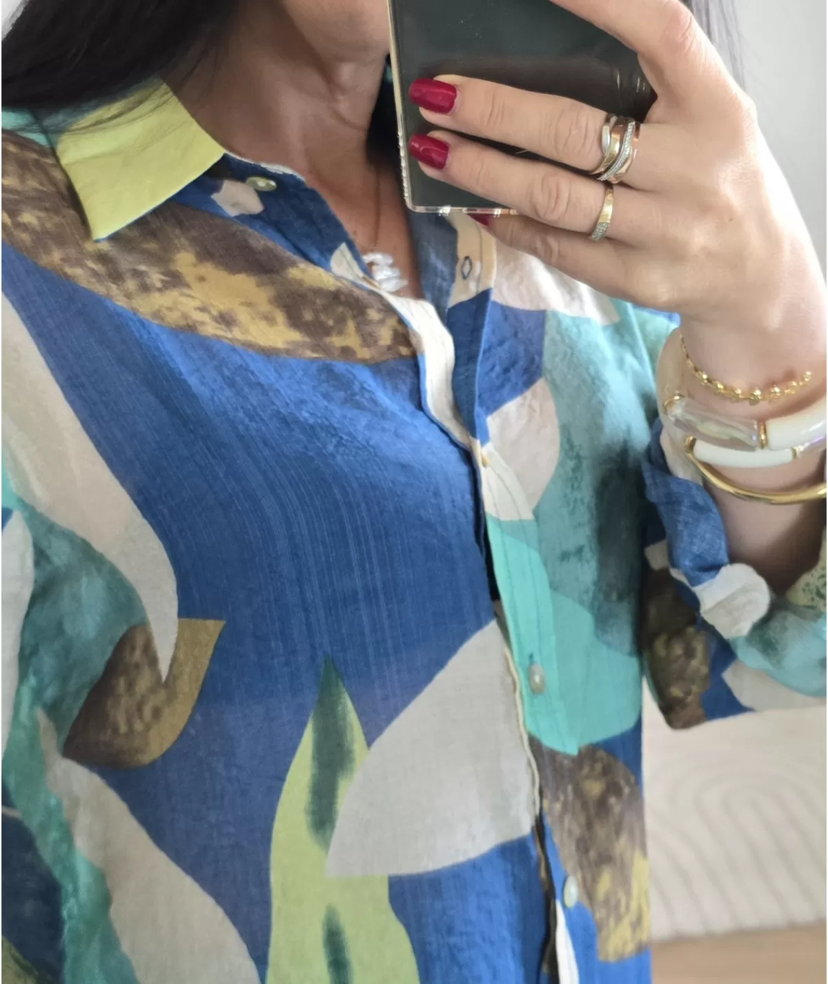 La boutique de Lilie Chemises>CHEMISE ISMA Vert