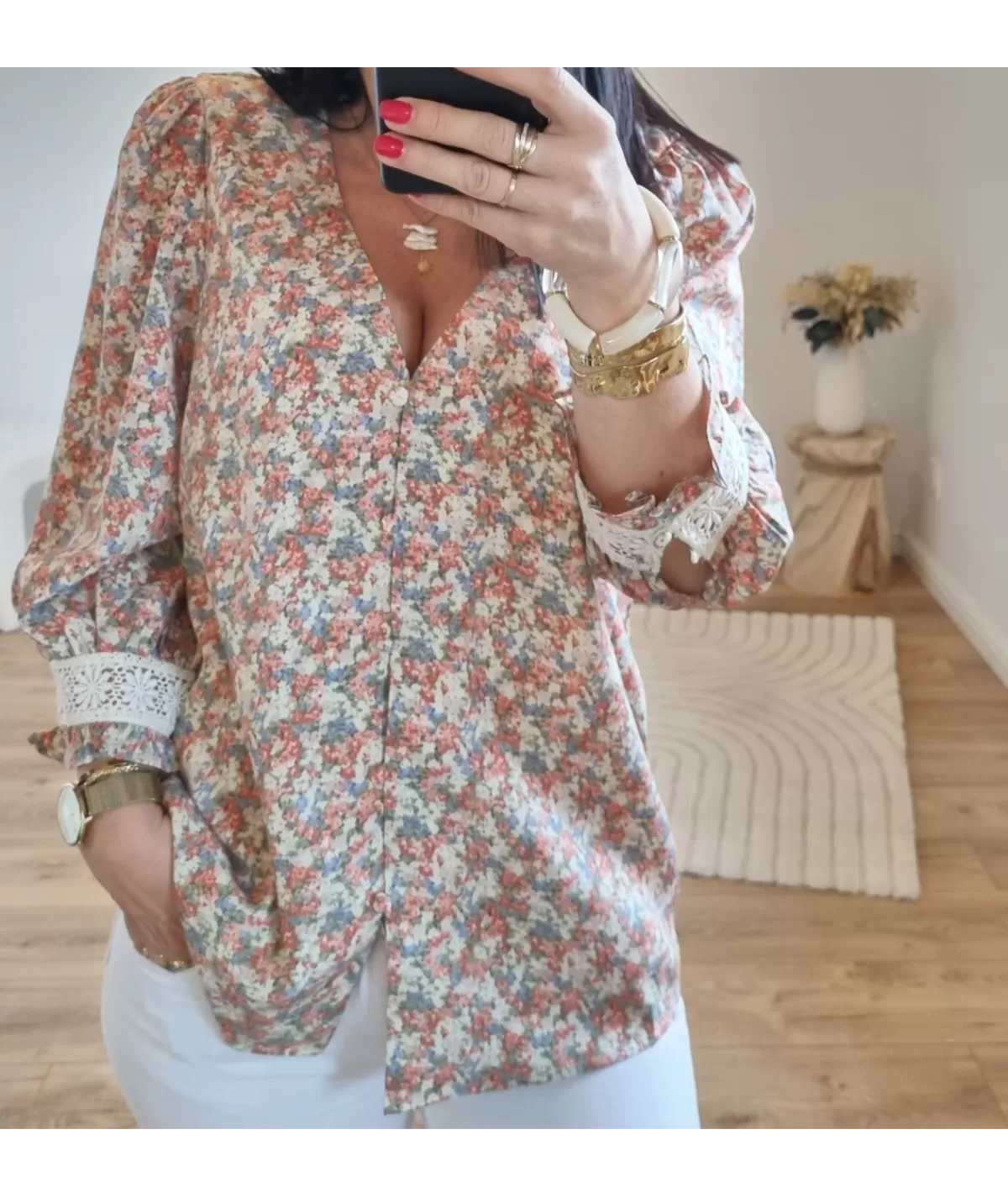 La boutique de Lilie Chemises>CHEMISE JADE Rose