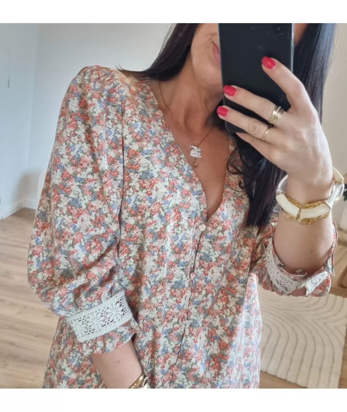 La boutique de Lilie Chemises>CHEMISE JADE Rose