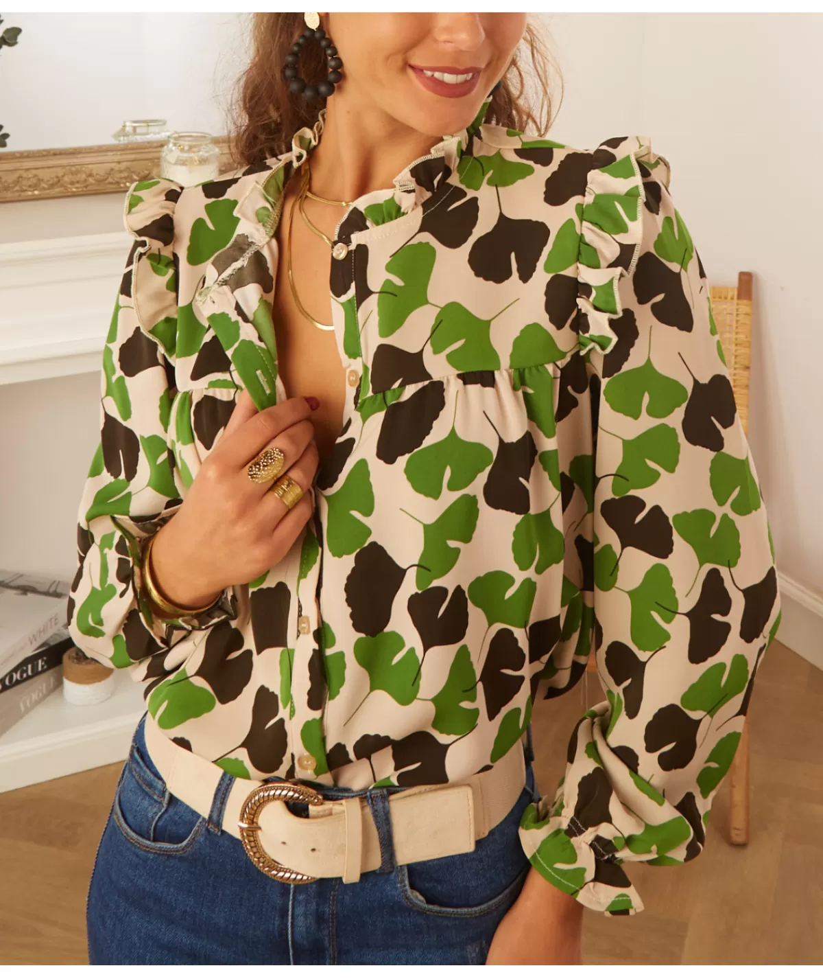 La boutique de Lilie Chemises>CHEMISE JALIA Beige