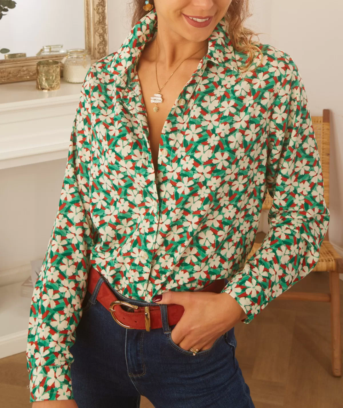 La boutique de Lilie Chemises>CHEMISE JELENA Vert