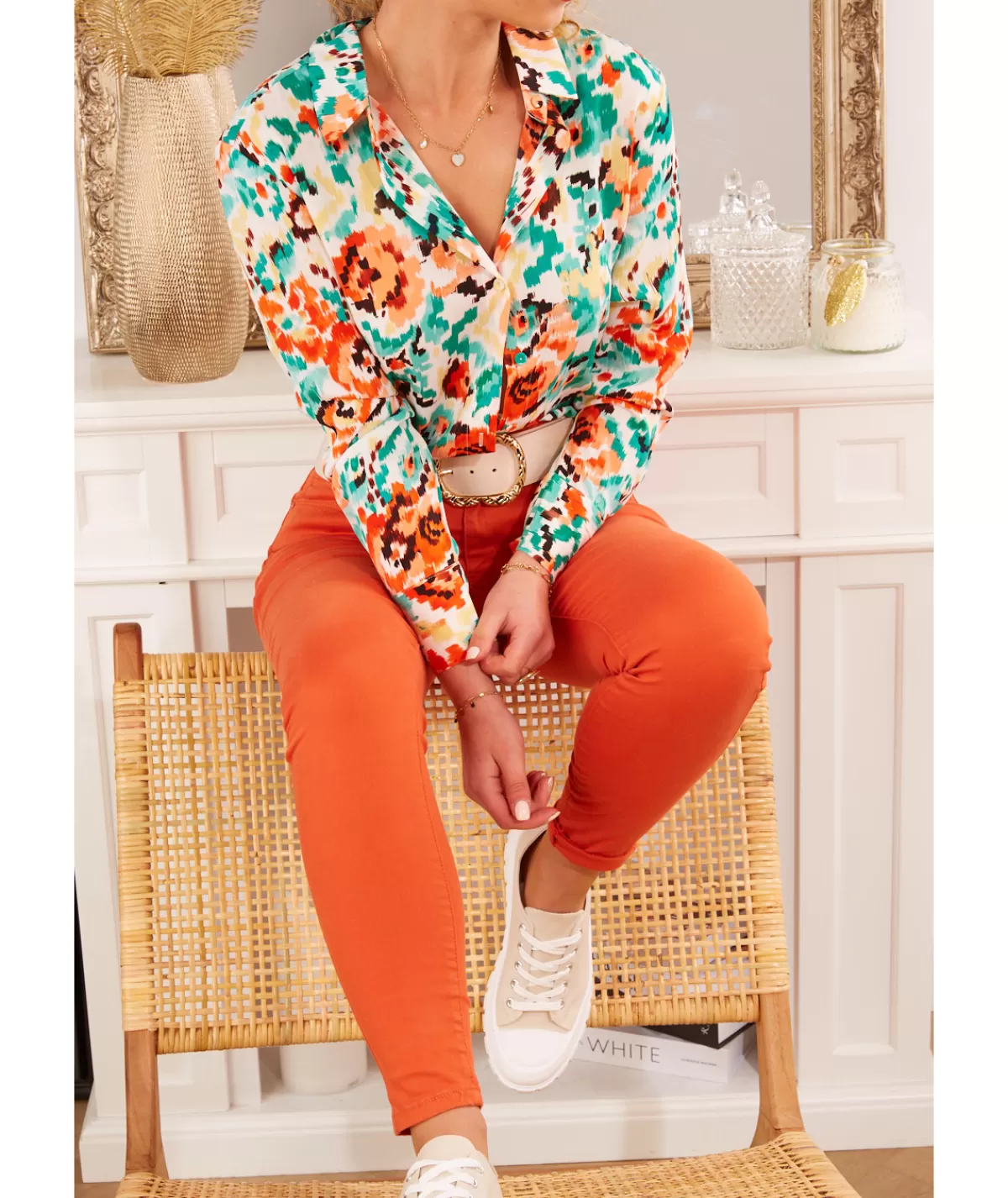 La boutique de Lilie Chemises>CHEMISE JENNIFER Vert
