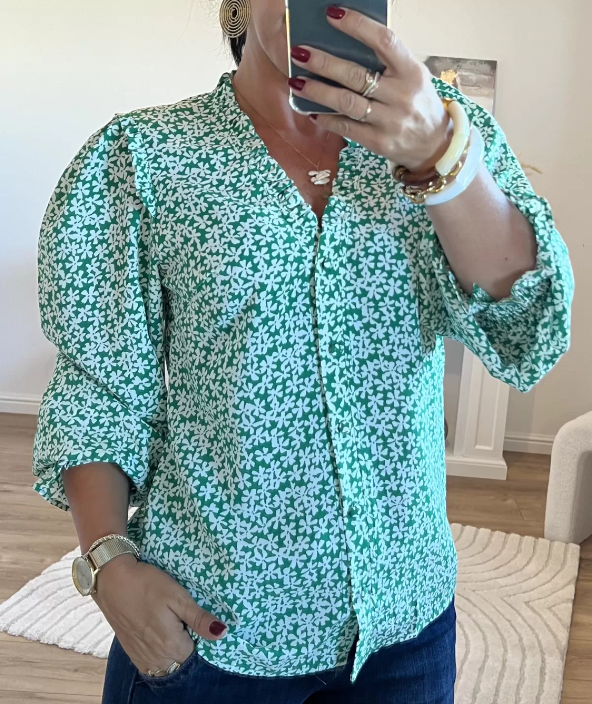 La boutique de Lilie Chemises>CHEMISE JULIVINA Vert