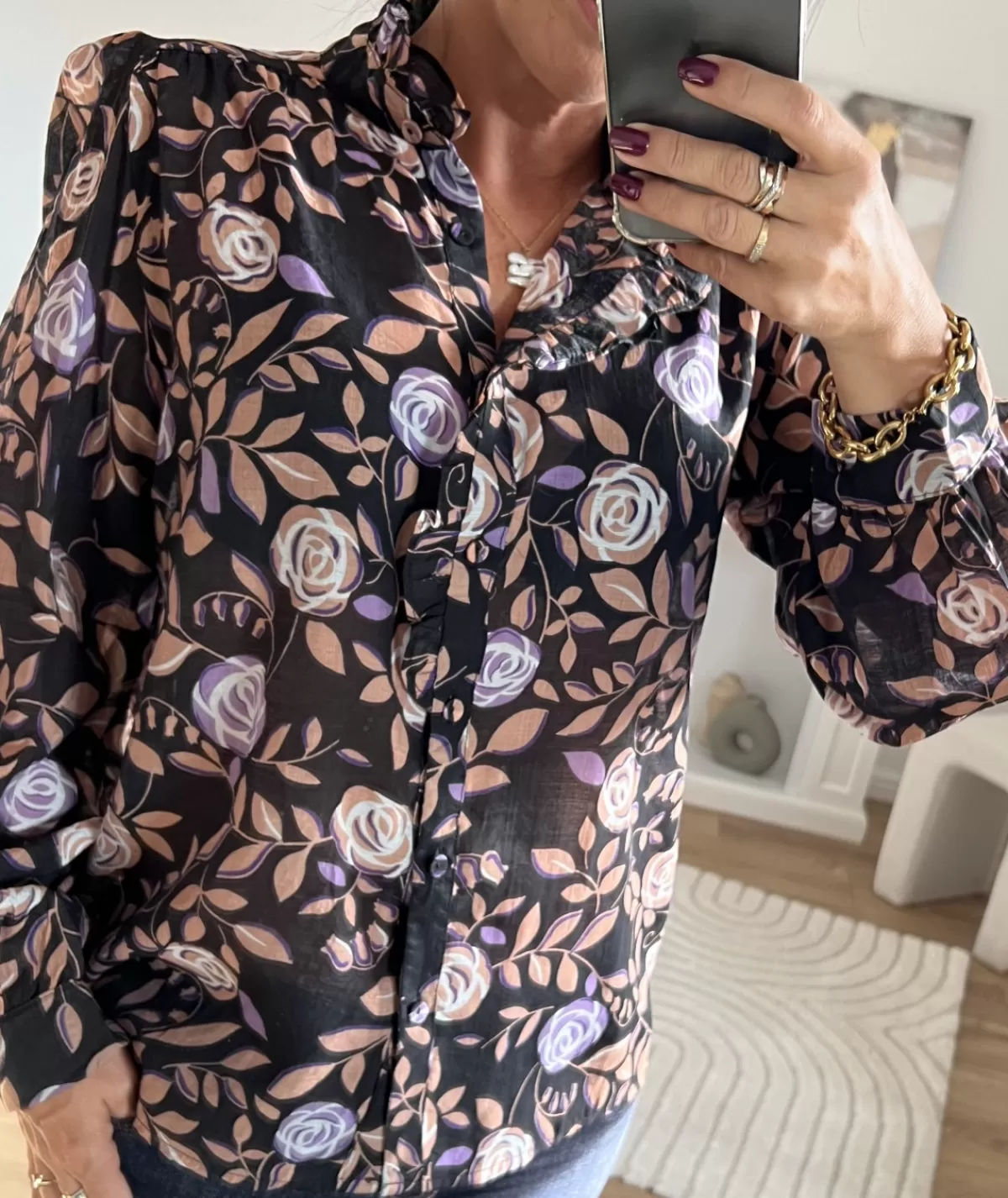 La boutique de Lilie Chemises>CHEMISE JUSTIN Noir