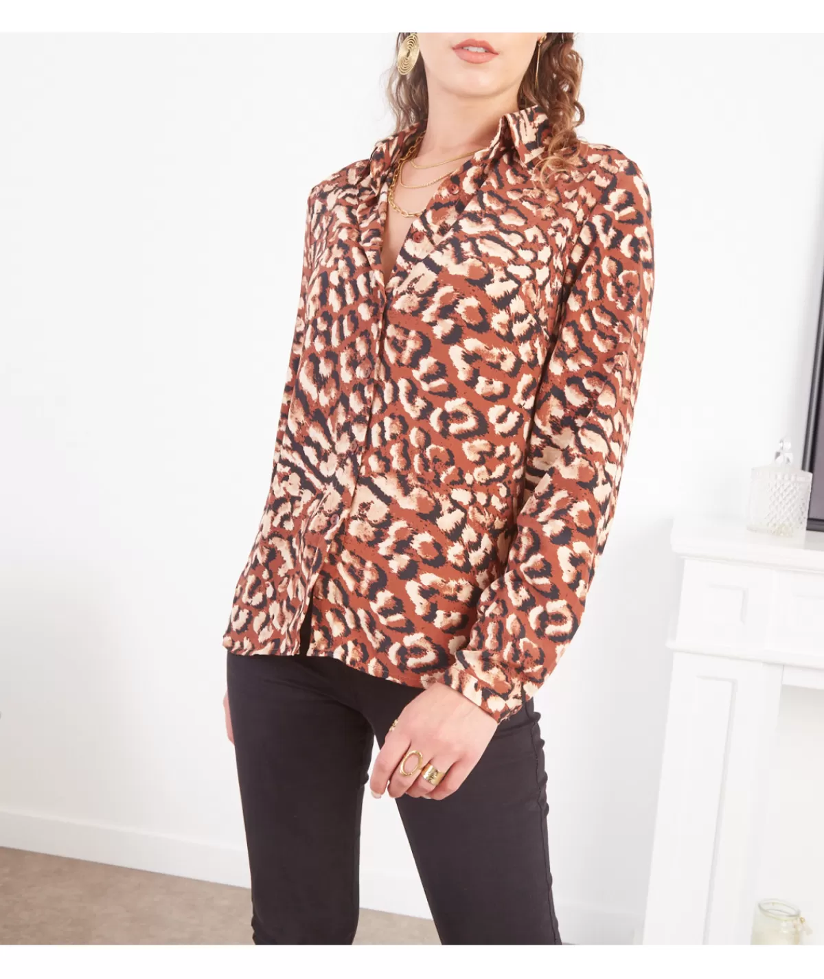 La boutique de Lilie Chemises>CHEMISE KAYRA Marron