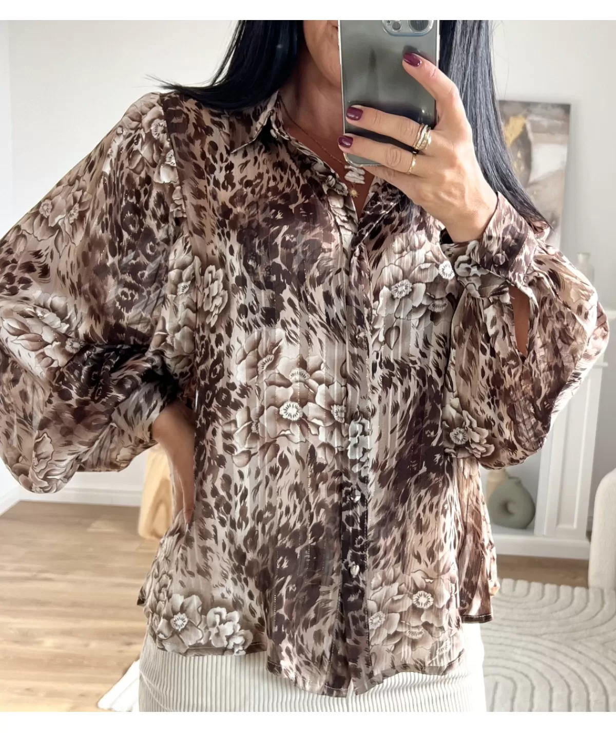 La boutique de Lilie Chemises>CHEMISE KELYA Taupe