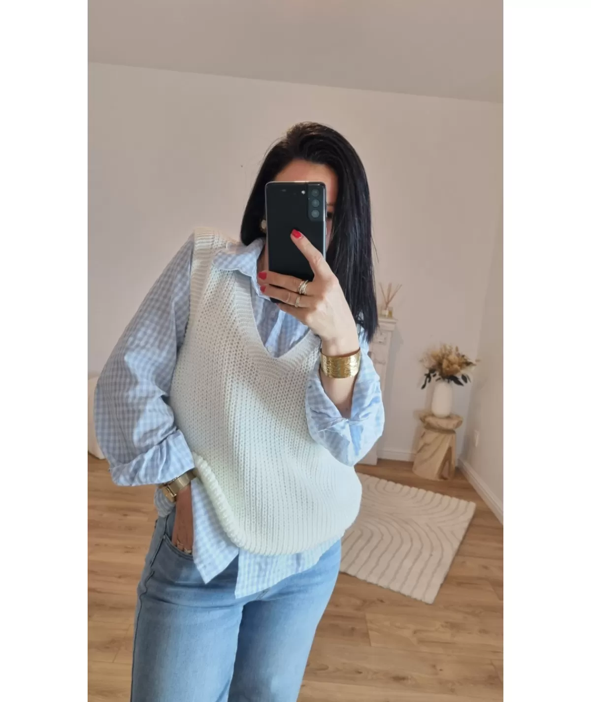 La boutique de Lilie Chemises>CHEMISE LAETITIA Bleuciel