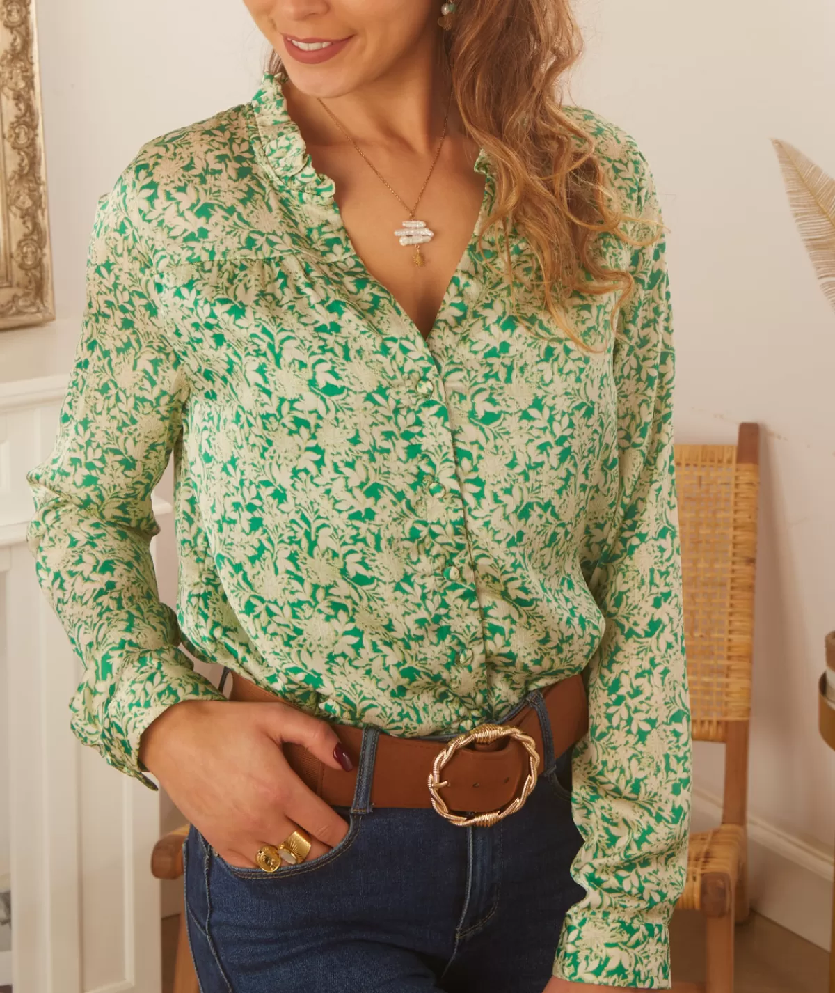 La boutique de Lilie Chemises>CHEMISE LARA Vert