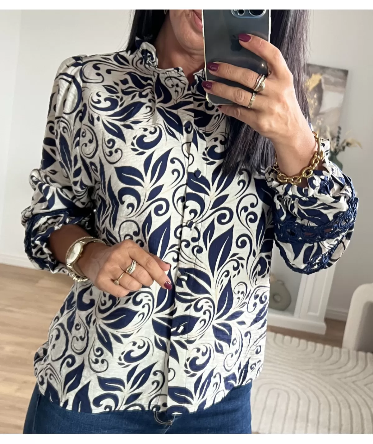 La boutique de Lilie Chemises>CHEMISE LAURENT Marine