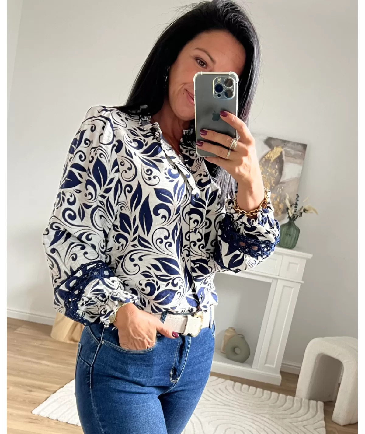La boutique de Lilie Chemises>CHEMISE LAURENT Marine