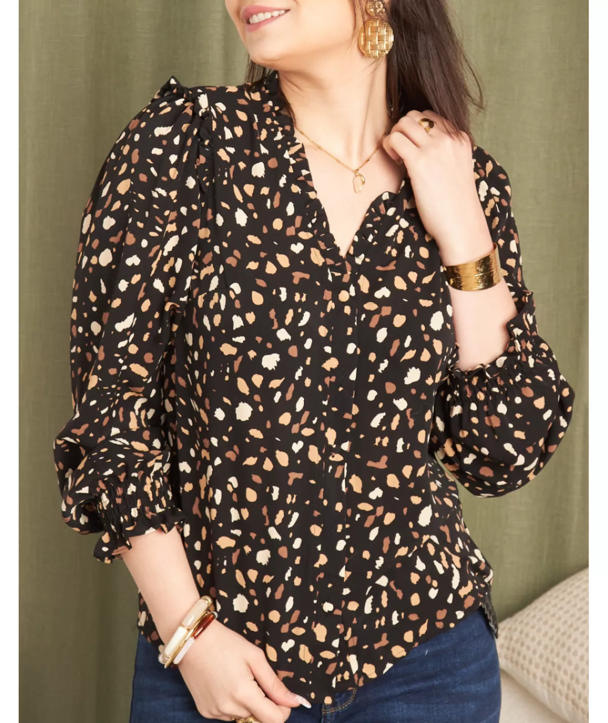 La boutique de Lilie Chemises>CHEMISE LEILA Noir