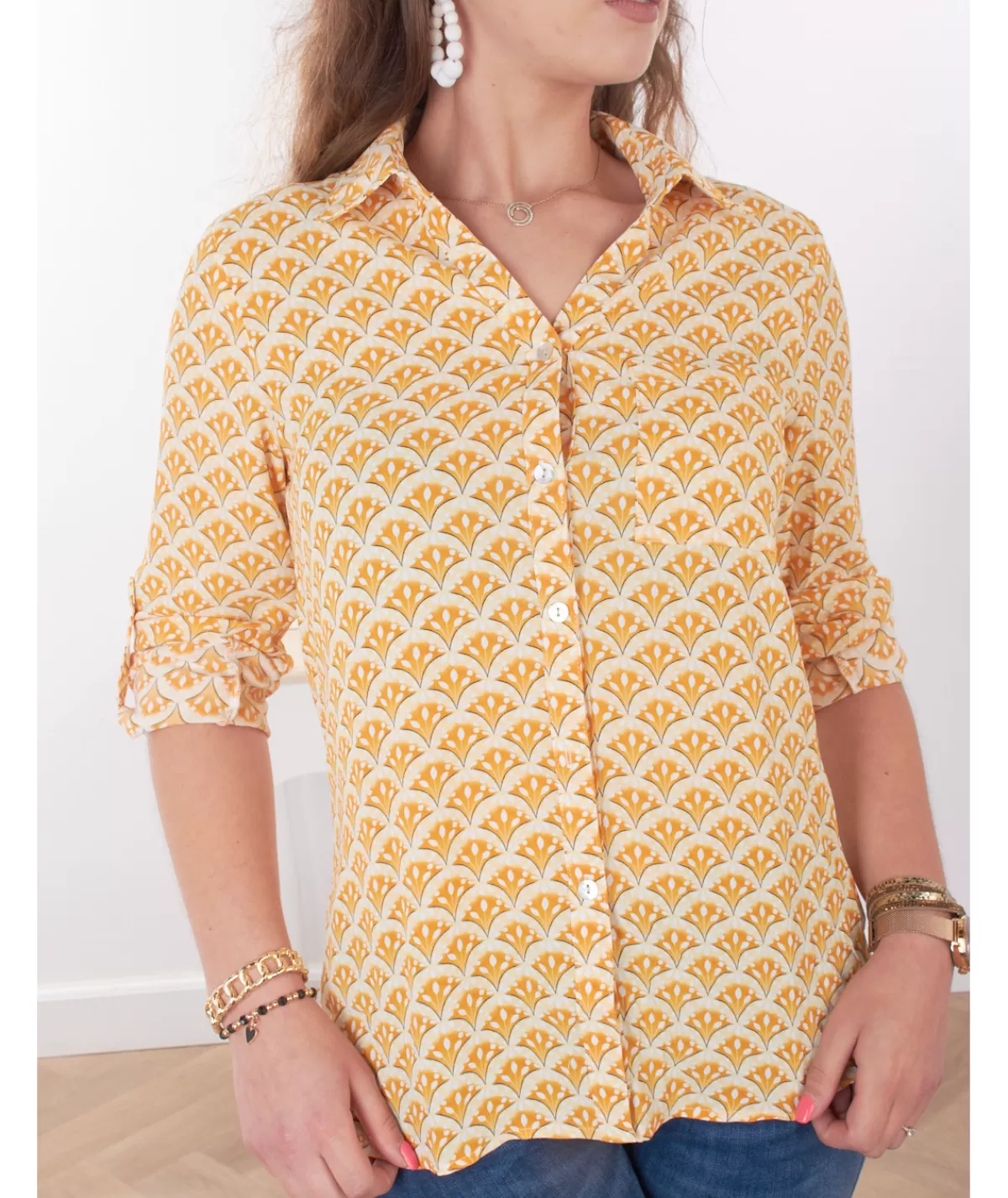 La boutique de Lilie Chemises>CHEMISE LOLA Blanc