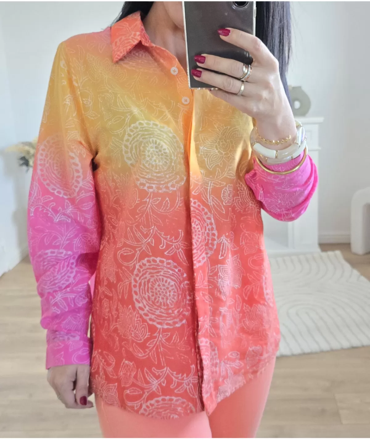 La boutique de Lilie Chemises>CHEMISE LORENZA II Orange