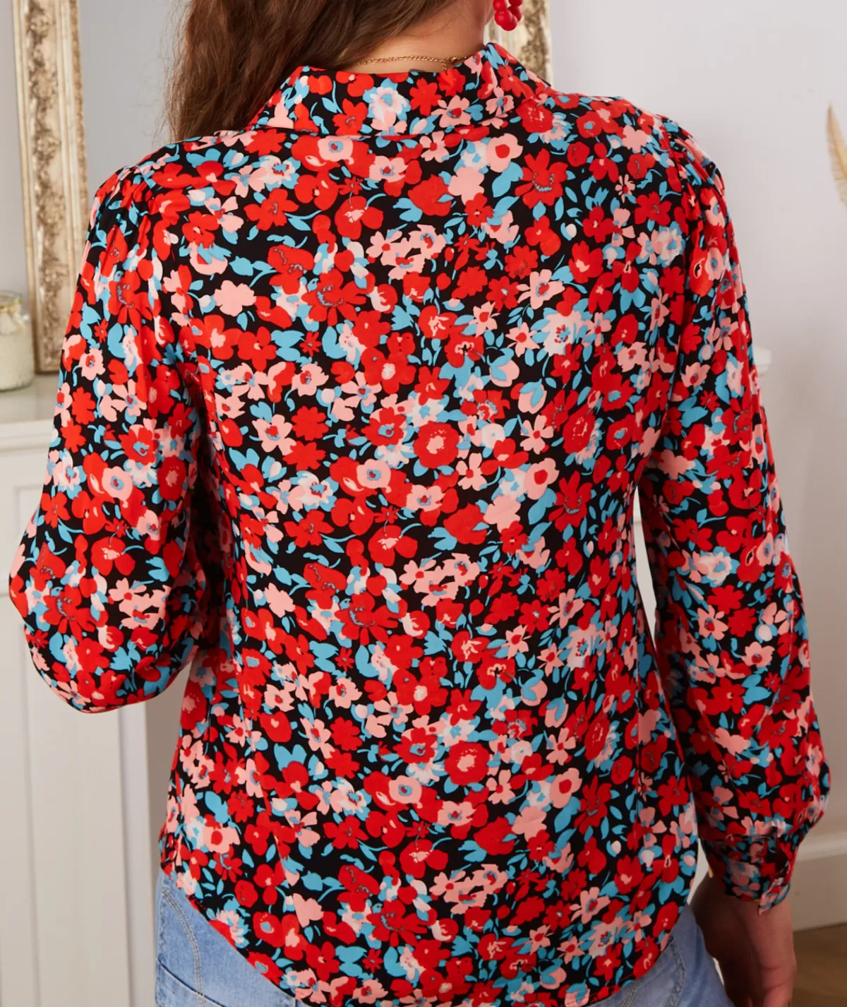 La boutique de Lilie Chemises>CHEMISE LOUNA Rouge
