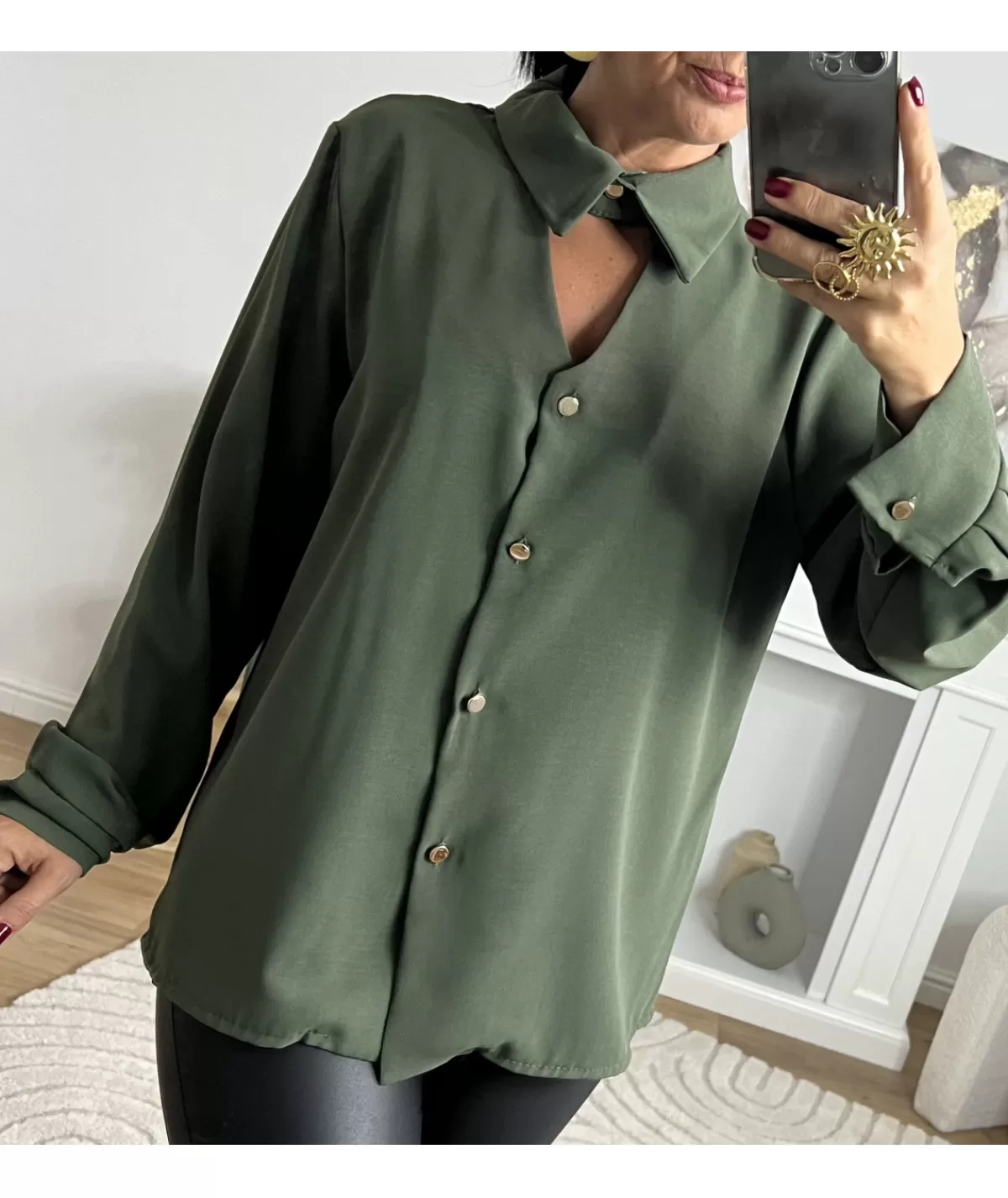 La boutique de Lilie Chemises>CHEMISE LUCIEN Kaki