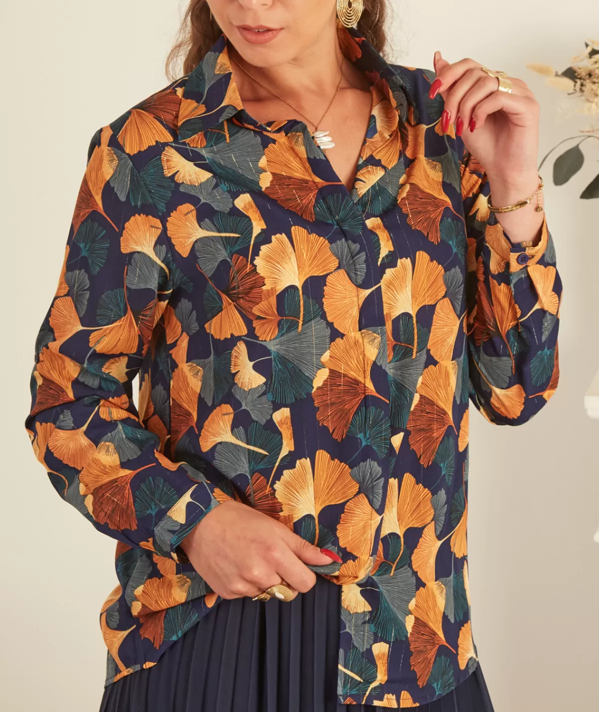 La boutique de Lilie Chemises>CHEMISE MAELLE Marine