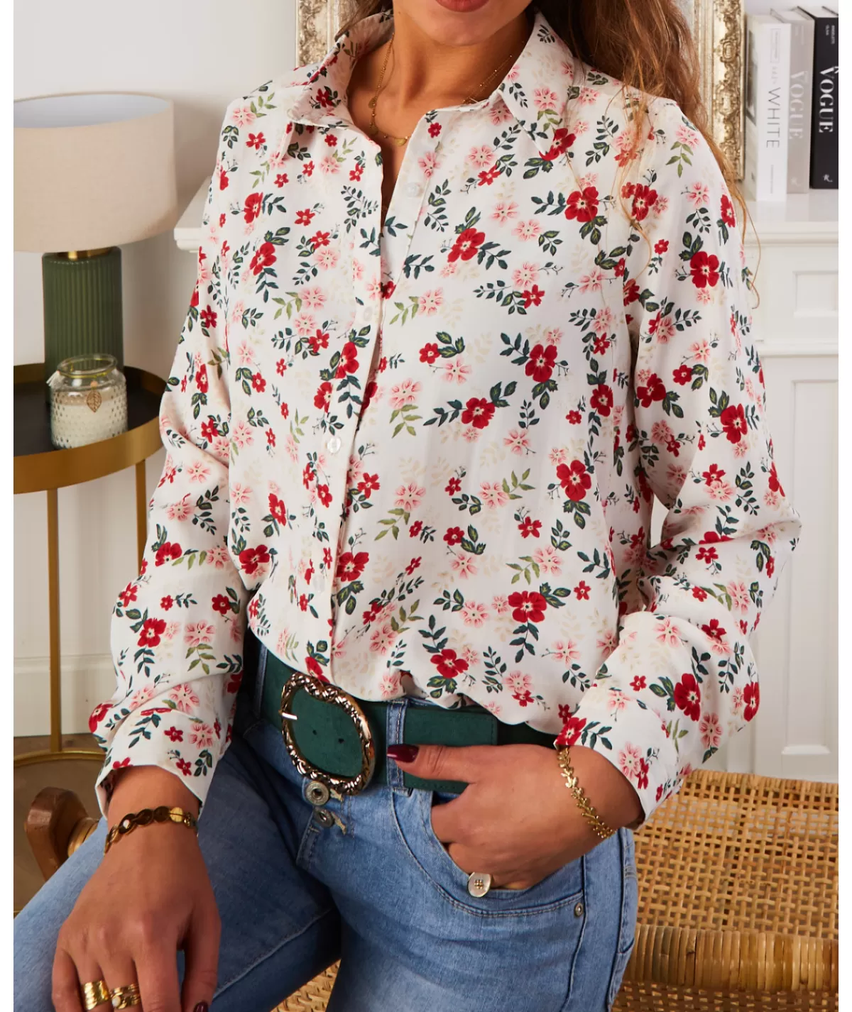 La boutique de Lilie Chemises>CHEMISE MARION Blanc