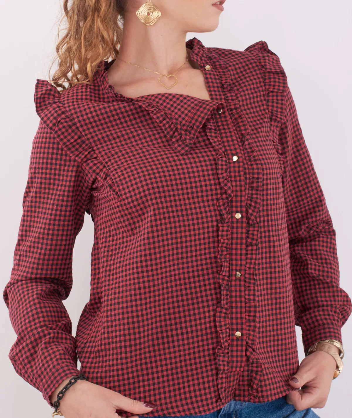 La boutique de Lilie Chemises>CHEMISE MELINDA Rouge