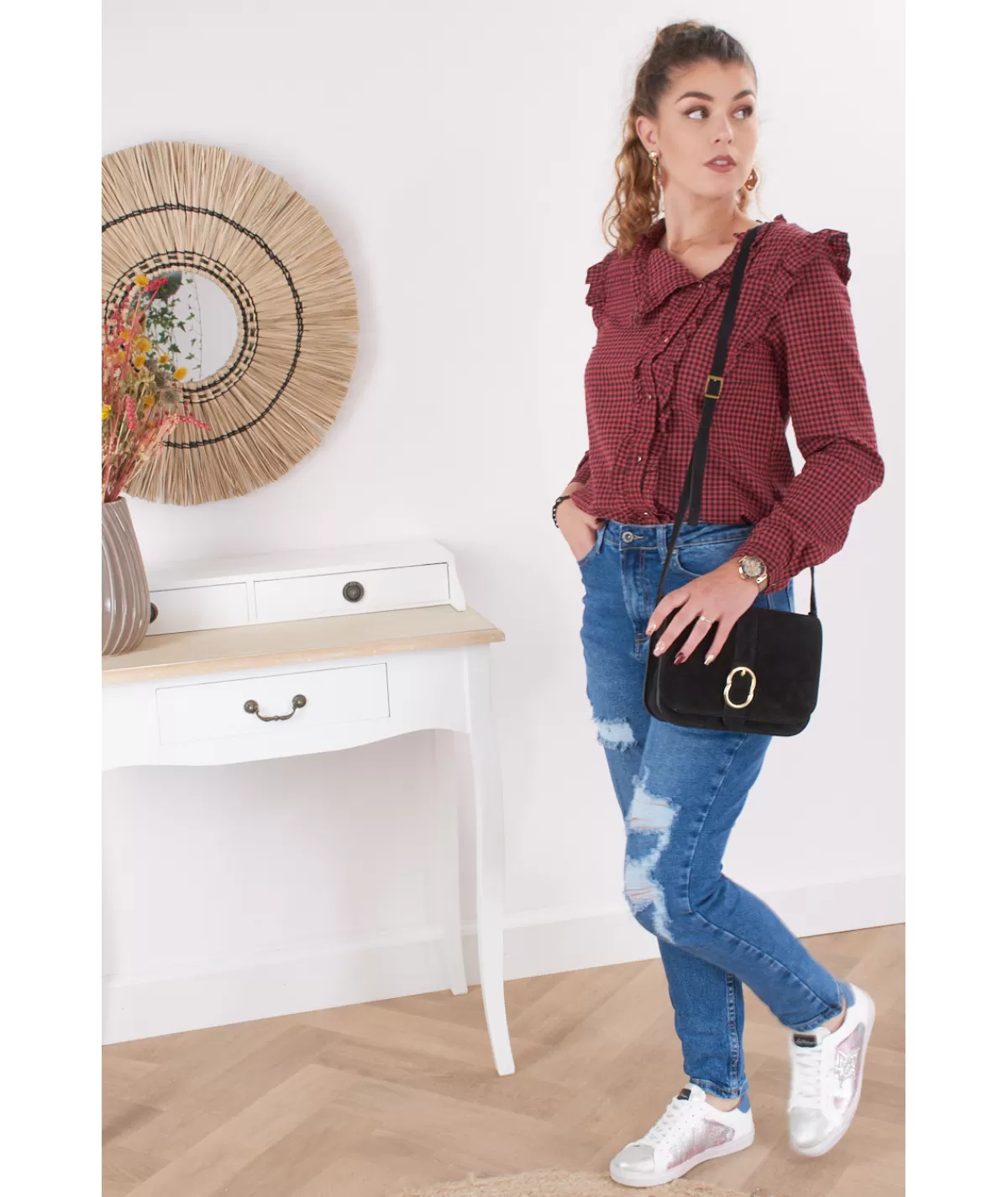 La boutique de Lilie Chemises>CHEMISE MELINDA Rouge
