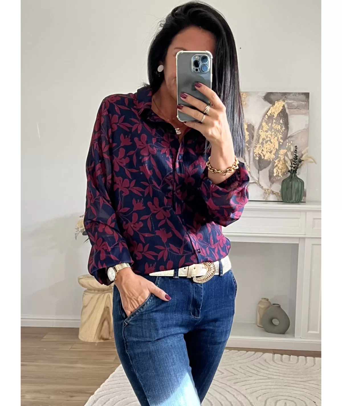 La boutique de Lilie Chemises>CHEMISE NATHAN Marine