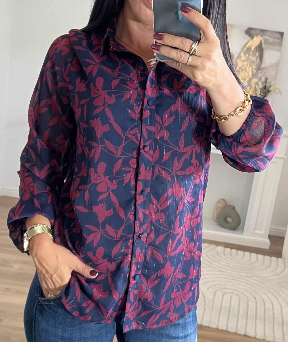 La boutique de Lilie Chemises>CHEMISE NATHAN Marine