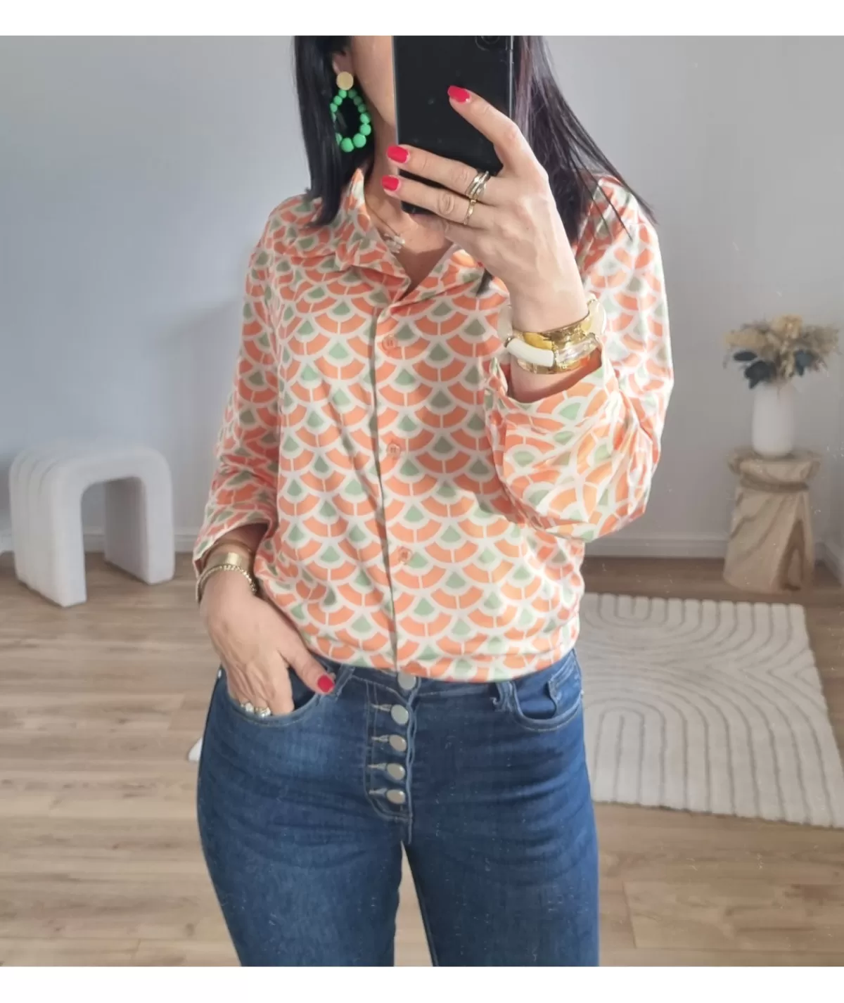 La boutique de Lilie Chemises>CHEMISE RAFINIA Orange