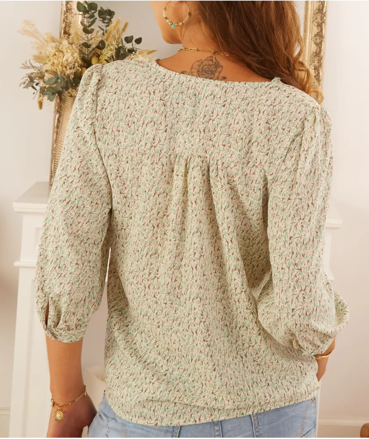 La boutique de Lilie Chemises>CHEMISE SIDONIA Vertdeau