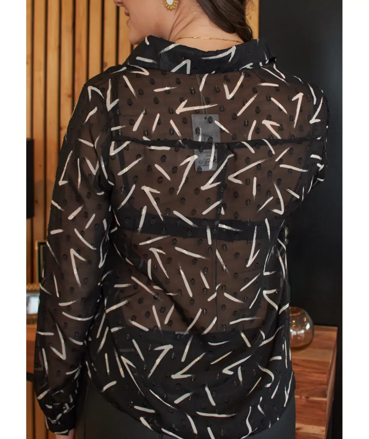 La boutique de Lilie Chemises>CHEMISE TAIRA Noir