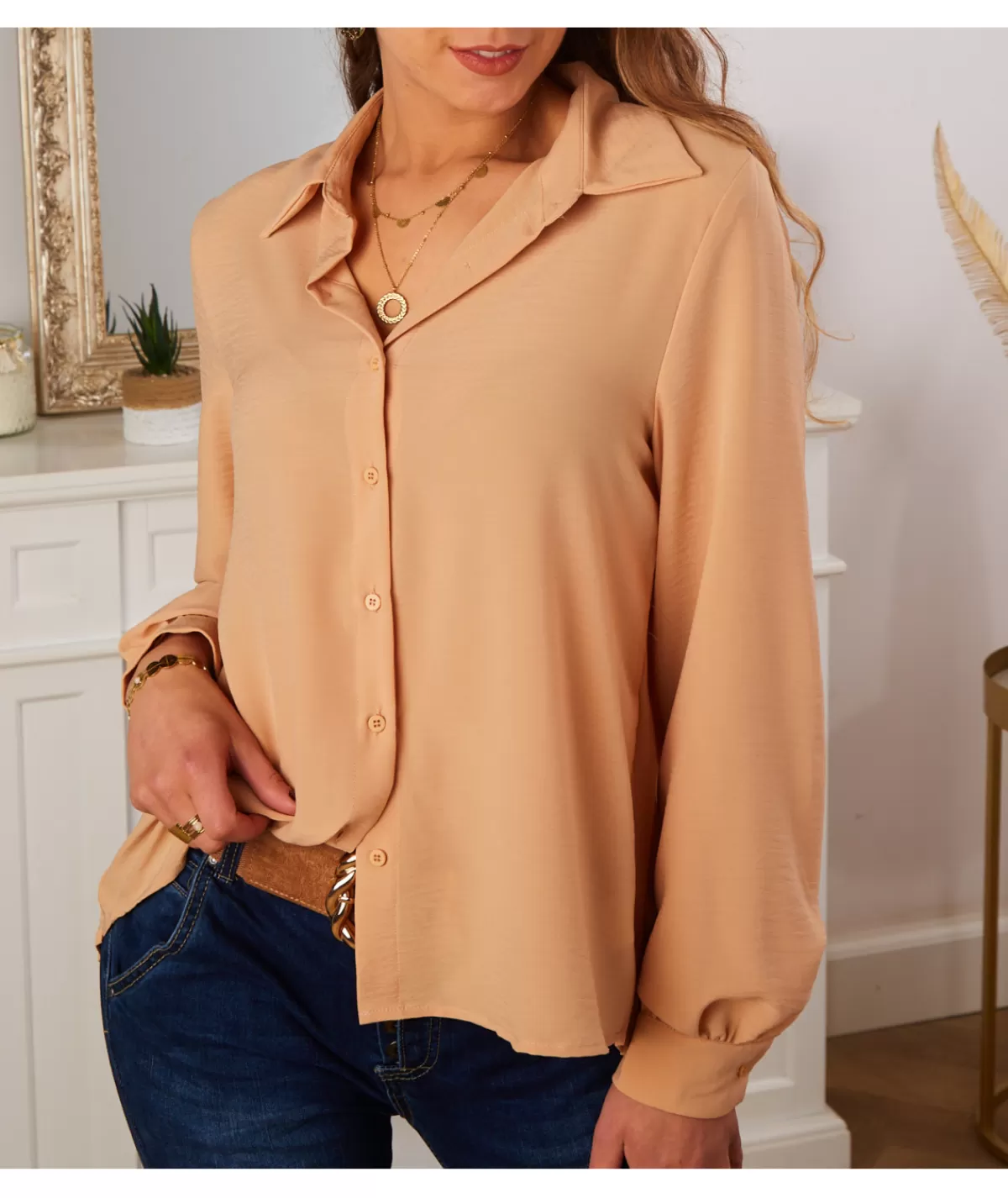 La boutique de Lilie Chemises>CHEMISE TARA Beige
