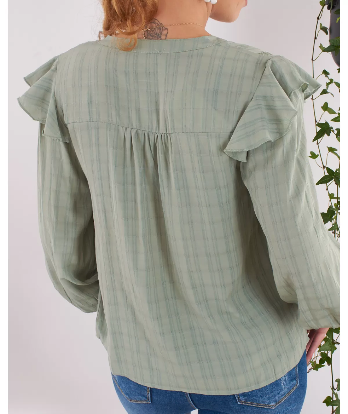 La boutique de Lilie Chemises>CHEMISE TATIANA Vert