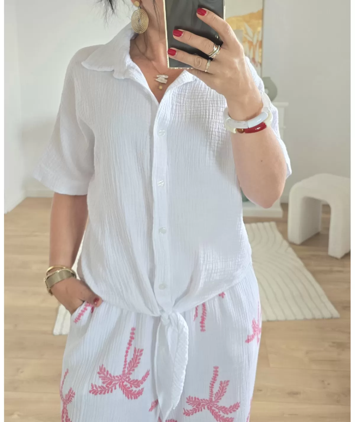 La boutique de Lilie Chemises>CHEMISE TIPHANY Blanc
