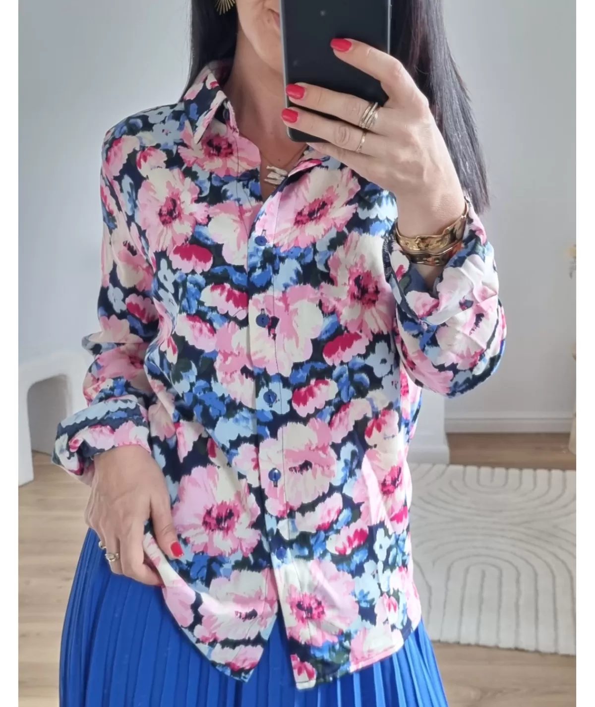 La boutique de Lilie Chemises>CHEMISE TRESSY Bleu