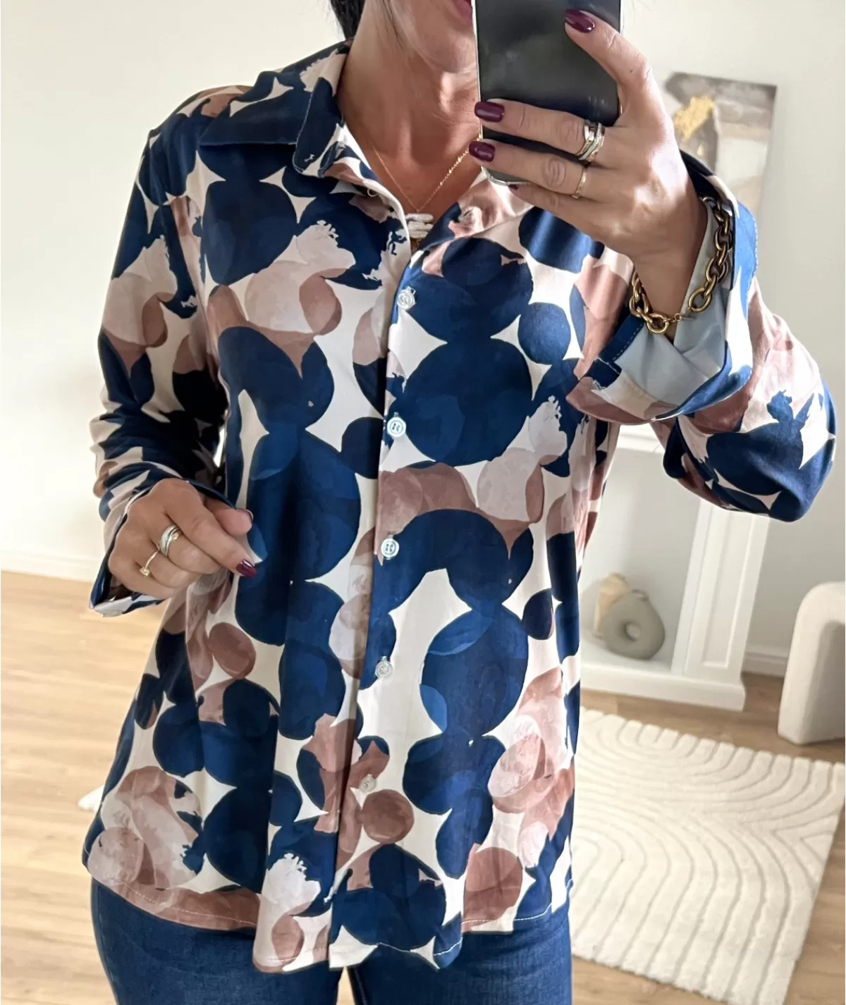 La boutique de Lilie Chemises>CHEMISE USMILA Bleu