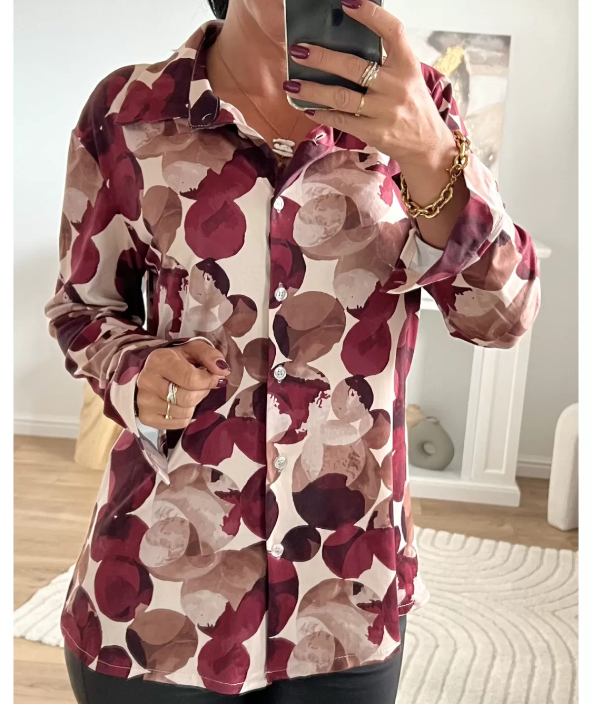 La boutique de Lilie Chemises>CHEMISE USMILA Bordeaux