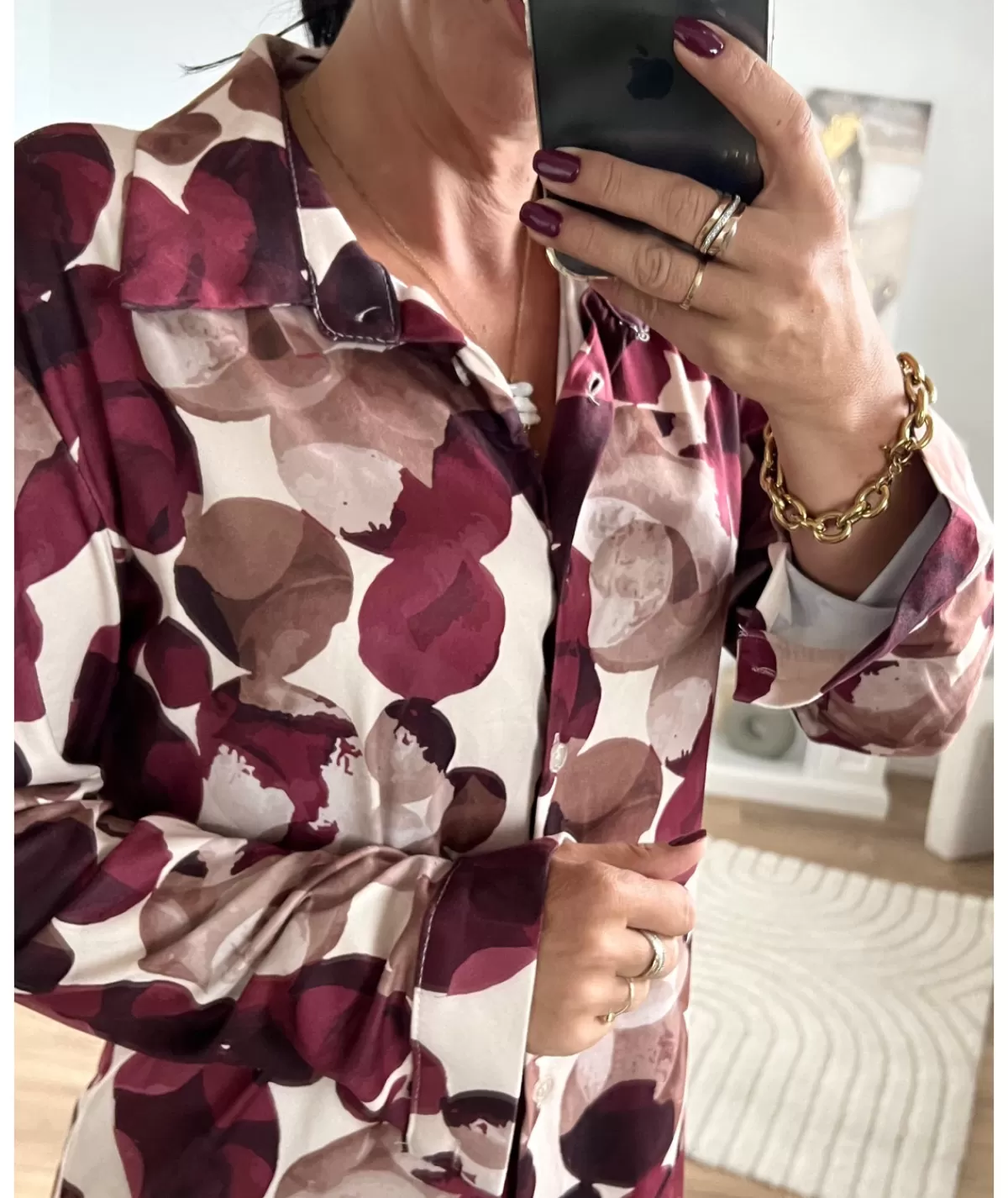 La boutique de Lilie Chemises>CHEMISE USMILA Bordeaux