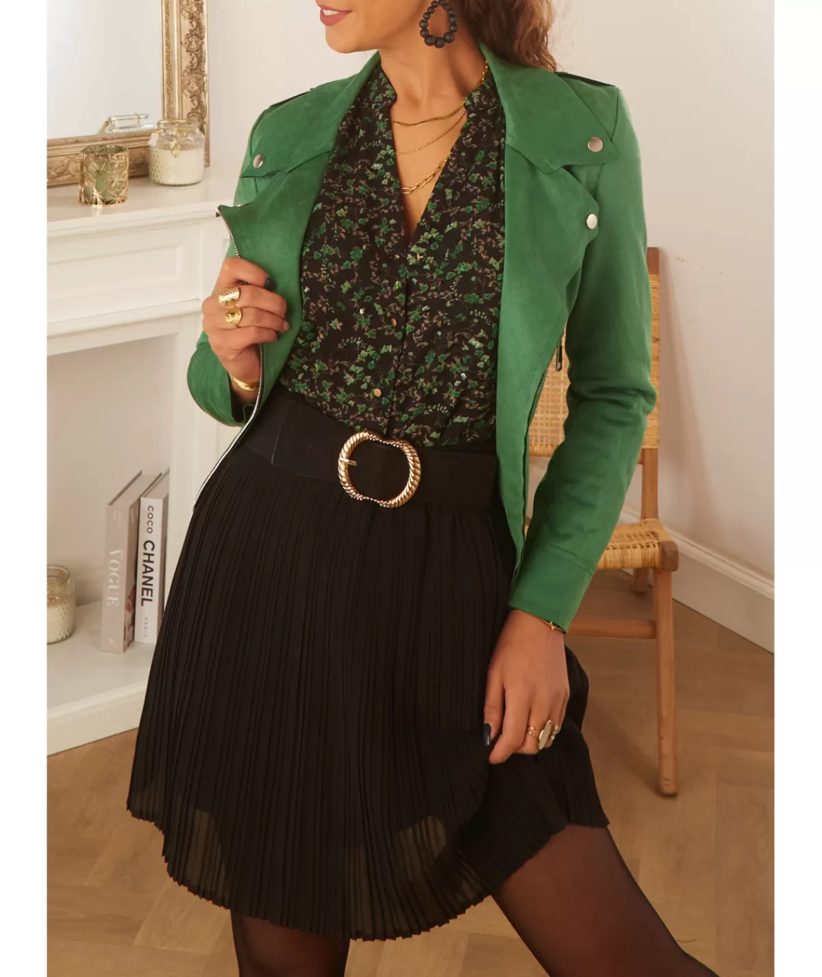 La boutique de Lilie Chemises>CHEMISE VICTORIA Noir