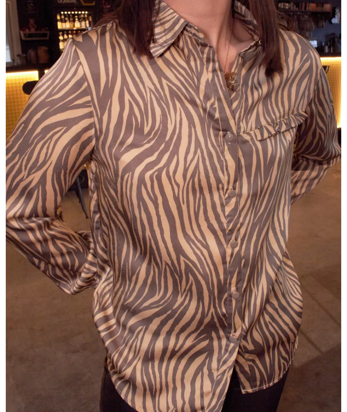 La boutique de Lilie Chemises>CHEMISE VINCIANE Gris