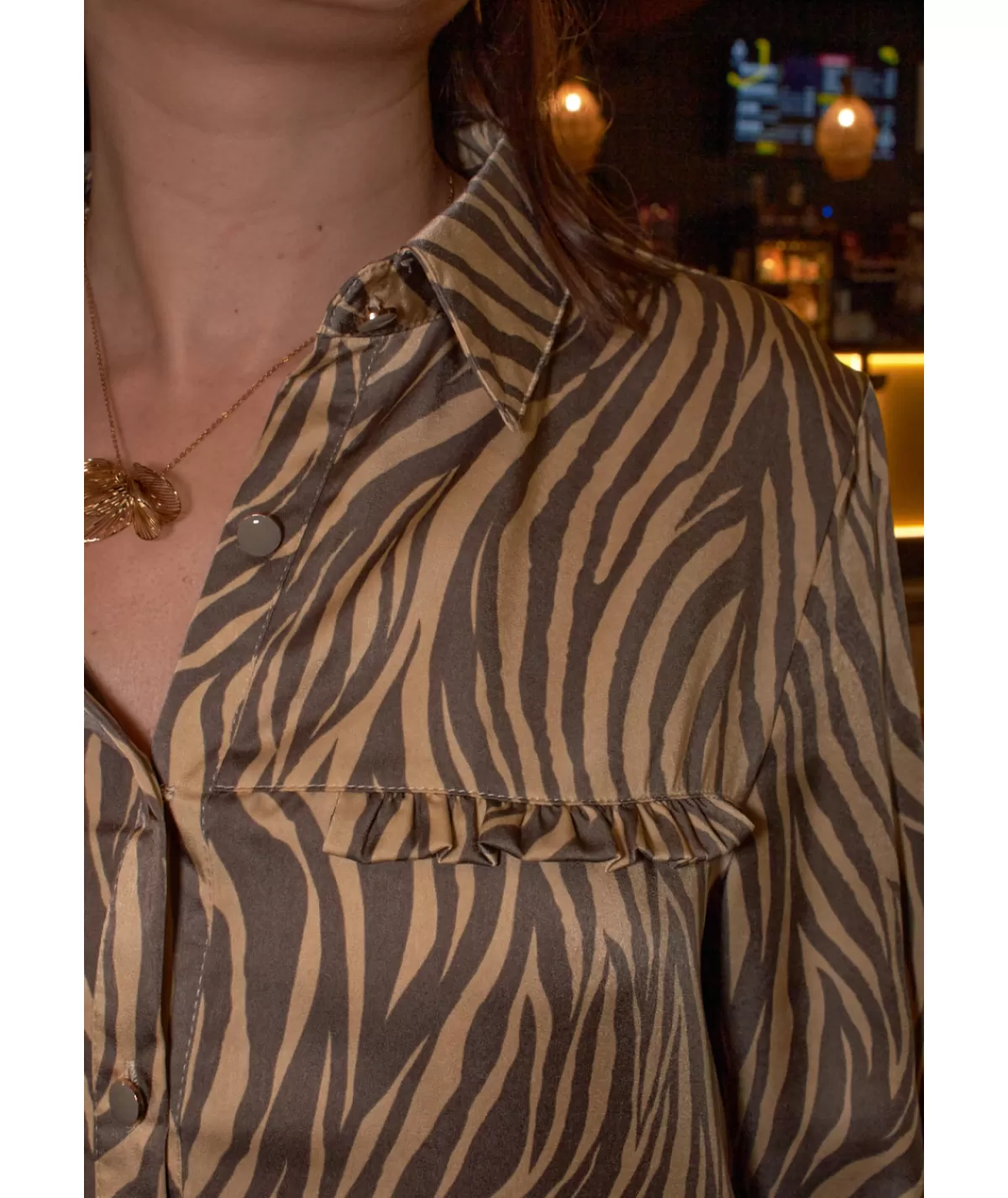 La boutique de Lilie Chemises>CHEMISE VINCIANE Gris