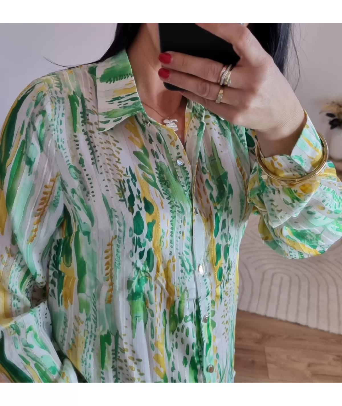 La boutique de Lilie Chemises>CHEMISE VIRGINIE Vert