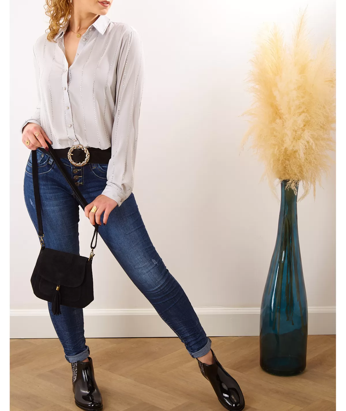 La boutique de Lilie Chemises>CHEMISE YOUNA Gris