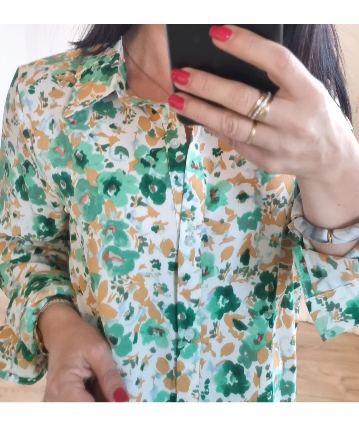 La boutique de Lilie Chemises>CHEMISE ZENAIDE Vert