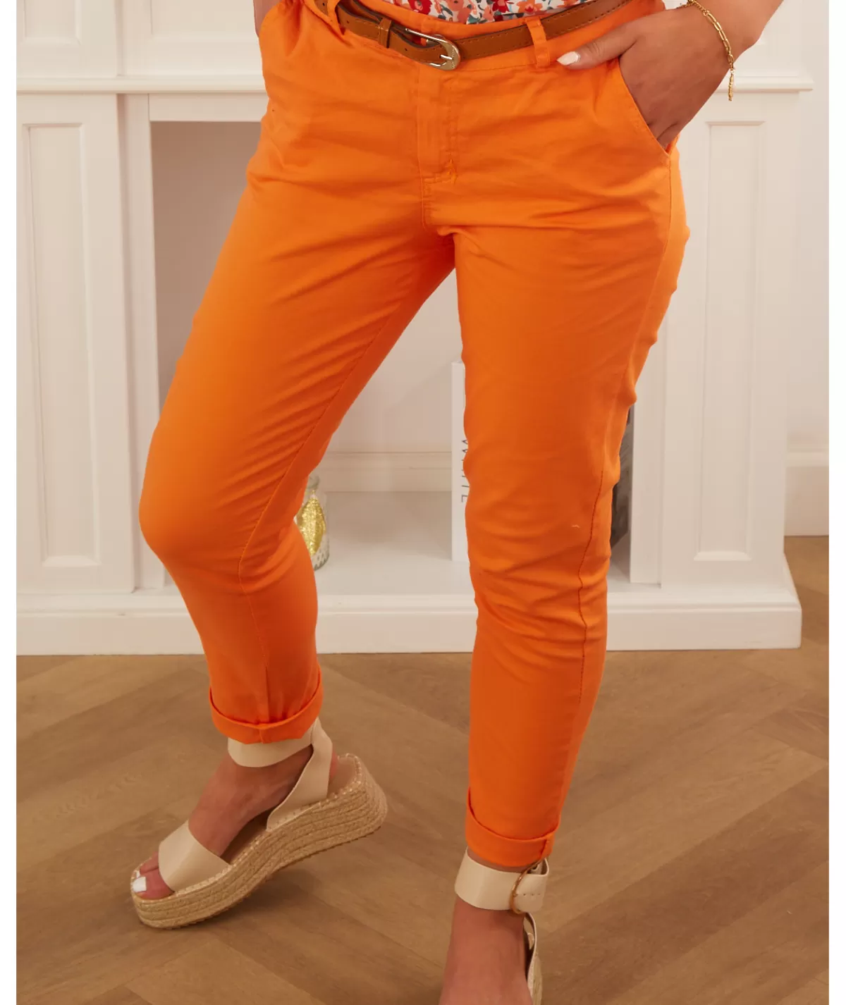 La boutique de Lilie Jeans / Pantalons>CHINO KARINE III Orange