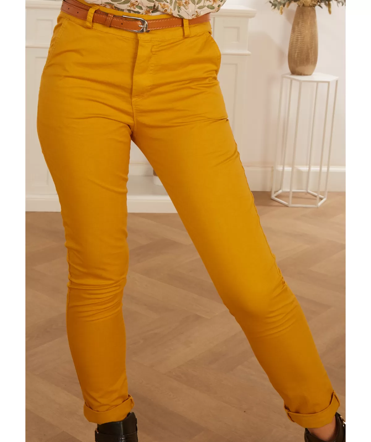 La boutique de Lilie Jeans / Pantalons>CHINO LAURA Moutarde